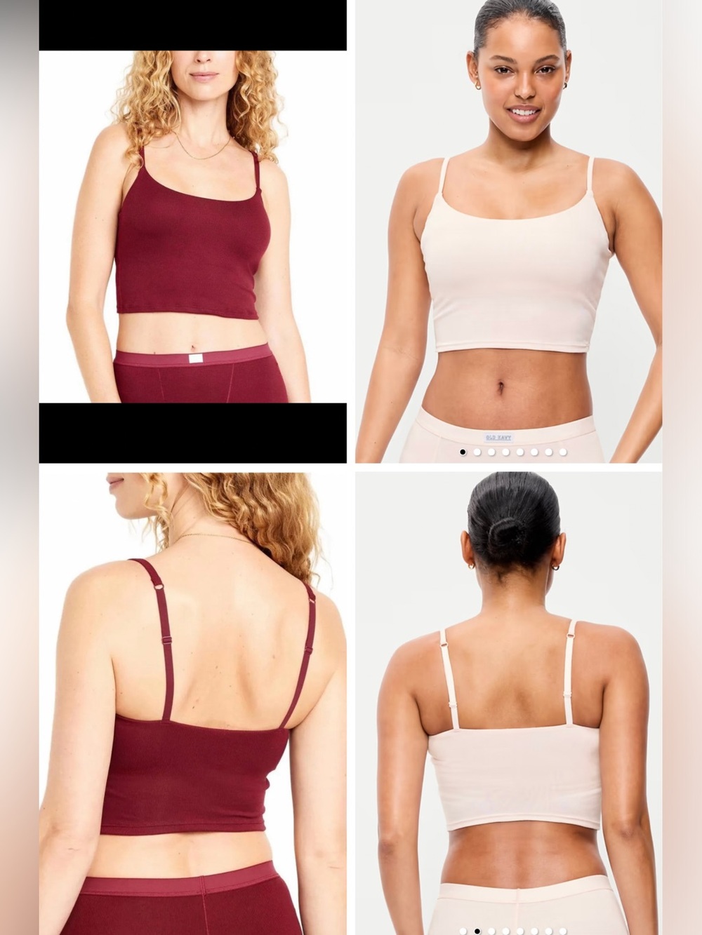 2 Rib-Knit Brami Tops
